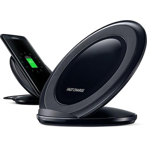 2 Coil with Fan mobile phone wireless charging pad fast qi wireless charger stand for Samsung galaxy s7 edge S8 S9 plus note 8 7