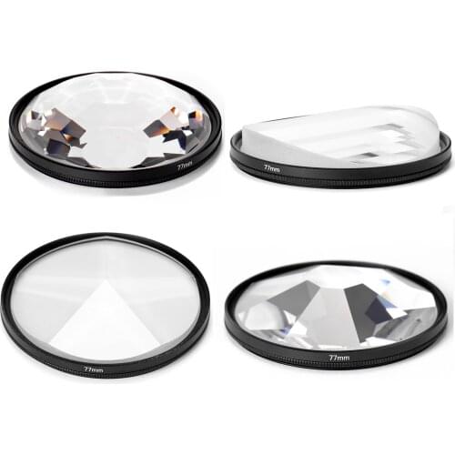 5Option Colorful Prism 77mm Filter Kaleidoscope Prism Variable Number of Shooting Objects Gourmet Wedding Effect SLR Accessories