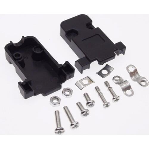 DB9 jack plastic shell cover VGA RS232 shell with screw free shipping