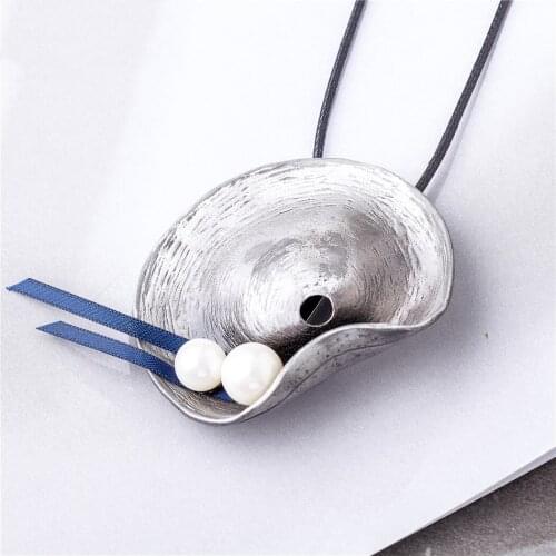 Long Necklace for Women Jewelry Vintage Hat Pendant Black Rope Chain Jewellery Suspension Alloy Choker 2021 New Arrival Original