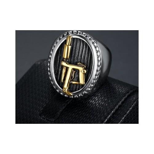 Dropshipping Supplier New Vintage Stainless steel Gold Color Ring Mens Biker Punk Rock Roll Gothic Punk Jewelry Anel Gift