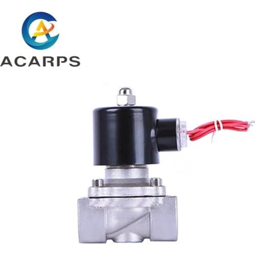 1/2" Stainless Steel Solenoid Valve Normally Closed Pipeline Control Switch Valve Water Valve For Water Oil Air 220V