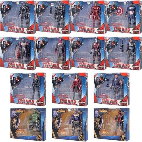 Hasbro Avengers 4 Spiderman Iron Man Movable Joints Figurine Dolls Super Hero Toys PVC Action Figure Model Toy Kids Gift