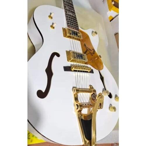 Guitarra Eléctrica cuerpo semihueco,Venta al por mayor de 6 cuerdas Jazz guitarra eléctrica 6120 Semi hueco cuerpo de calidad su