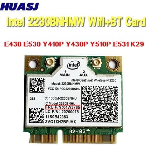 Huasj For Lenovo Y400 Y500 Centrino Wireless-N Intel 2230 wireless Bluetooth 4.0 Wifi N 300M mini pcie card 04w3765