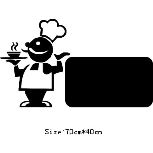 KUCADA cartoon chef wall sticker home decor mural art decal diy pvc wallpaper kitchen sticker black WP1057