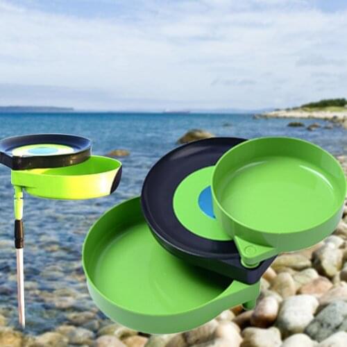 Outdoors Fishing Bait Tray Magnetic Mini Pull Bait Tray Plastic Bait Plate Three Floors Multifunction Fishing Accessories