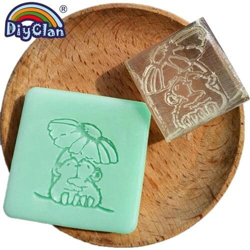 Marmot style handmade resin soap stamp custom DIY new resin Soap printed mold pattern Cartoon mouse soap chapter Z0107LS