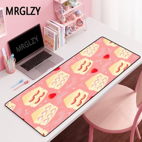 MRGLZY Drop Shipping Strawberry sandwich Mouse Pad Gamer Large DeskMat Computer Gaming Peripheral Accessories MousePad for LOL