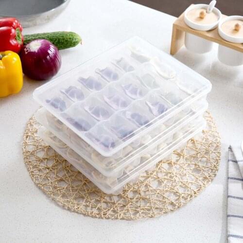Single Layer Dumpling Storage Box Refrigerator Fresh Keeping Container Holder Organizer kitchen Accessories