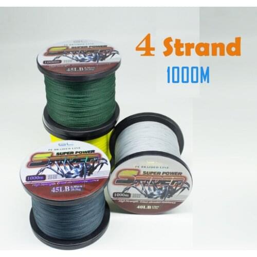 1000M 4 Strands Braided PE Fishing Line X4 Multifilament SuperPower PE Braid Line Carp Bass Saltwater Lure Angling Weaves