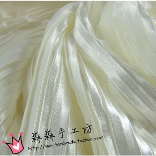 Inferior Smooth Spinning Cloth Pearl White Satin Organ Plait Pleated High-Grade Background Box Decorative Shell Fabric