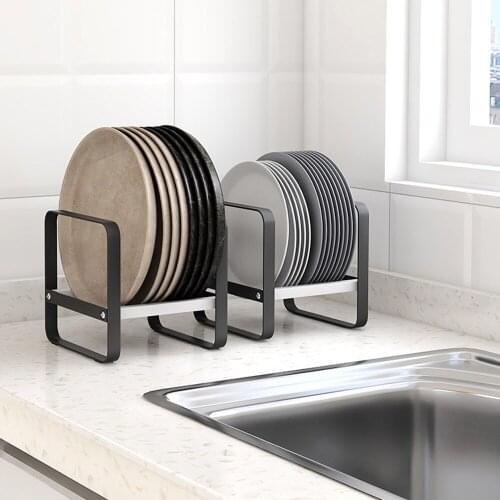 Kitchen Cabinet Shelves Non-Slip Thicken Trays Bowls Dishes Storage Rack Pod Lid Holder For Desktop Cabinet Organizer Shelve