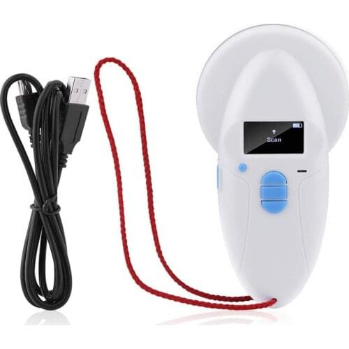 Rfid FDX-B/A animal tag Microchip reader ISO chip Portable OLED pet dog cat scanner 134.2khz for rfid glass tag/rabbit ear tag