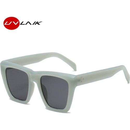 UVLAIK Oversized Sunglasses Women 2021 Fashion Rivet Square Lens Vintage Glasses Men Retro Eyewear Shades Black Oculos UV400