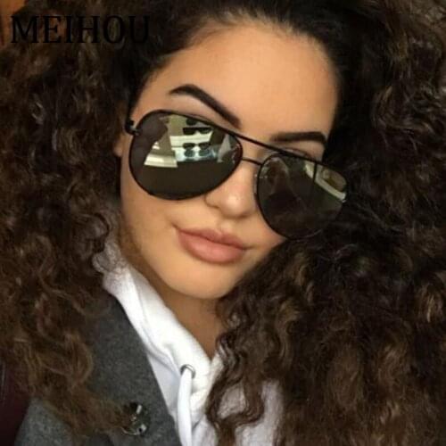 Vintage mirror shades for women Classic brand pilot sunglasses luxury brand trend sunglasses for woman zonnebril glasses