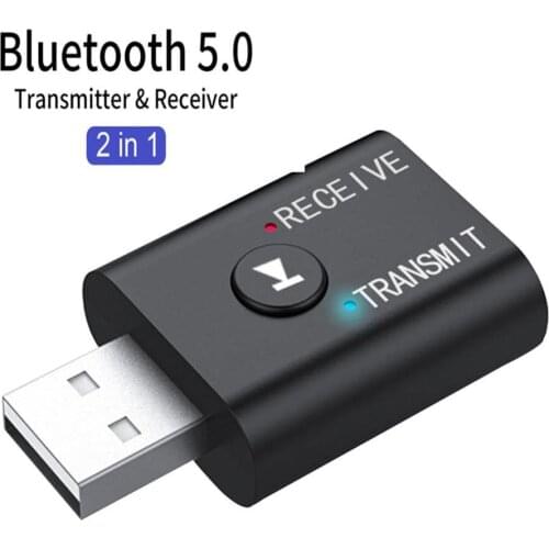 USB Bluetooth Receiver Transmitter Mini Stereo Bluetooth 5.0 Audio AUX RCA USB 3.5mm Jack For TV PC Car Kit Wireless Adapter