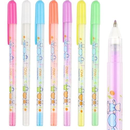 High quality 7 Colour Markers Set Ink 0.8mm Gel Pens For Office Accessories student Stationery School Art Supplies