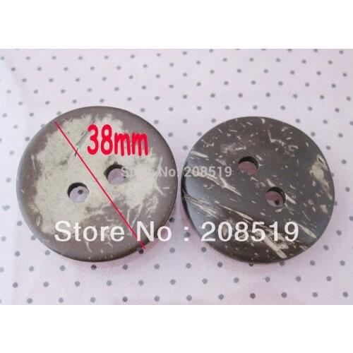 WB0065 Large Coconut Button 38mm 30pcs 2 holes sewing buttons for craft