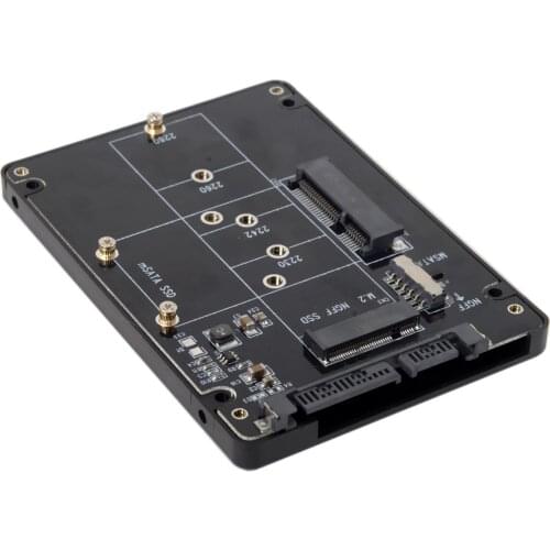 Zihan M.2 NGFF B-key & mSATA SSD to SATA 3.0 Adapter Converter Case Enclosure with Switch Combo