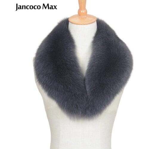 Winter Natural Fur Collar Women Magnetic Real Fox Fur Collars Trim Women Jacket Fashion Warm Scarf S1638