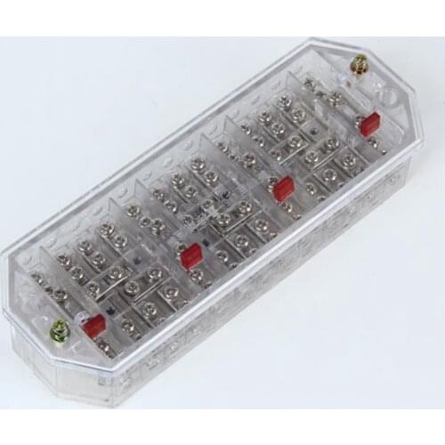 1PCS Three Phase Four Wire Junction Box 250V, 50Hz /60Hz 16A Branch terminal row