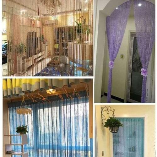 1pcs Store Background Hotel Silver Thread Curtain Partition Curtain Window Screen Wedding Bedroom Decoration Curtain Top F8273