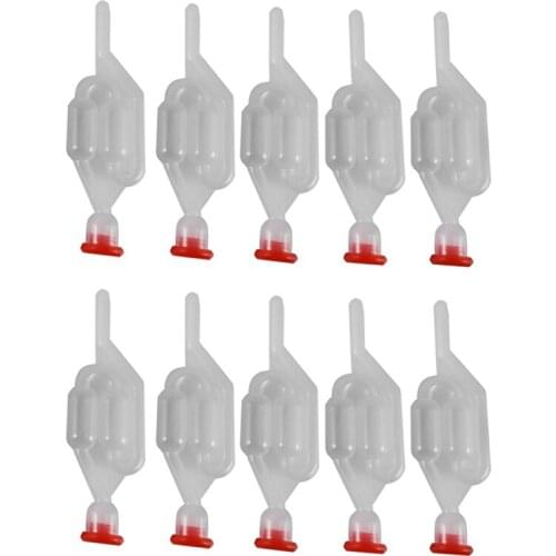 10PCS Water Seal Exhaust Home Brew Beer Wine Fermentation Airlock Sealed Check Valve Plastic Water Sealed Valves