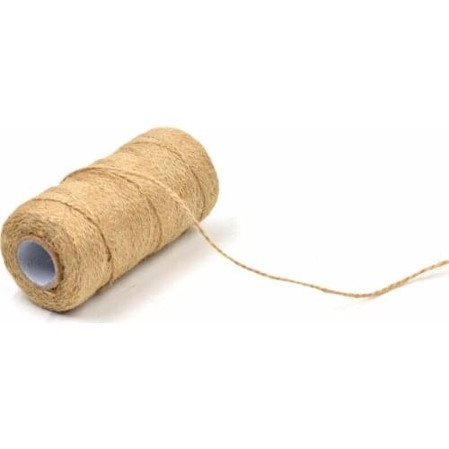 100 meters/roll 1 roll of 1.5mm hemp rope burlap natural fiber jute hemp rope rope, used for DIY decoration toy craft parts