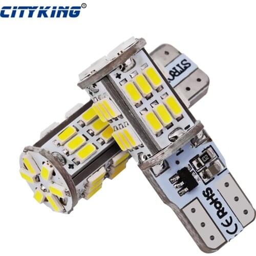 2 x T10 LED Flash W5W t10 30led 3014 smd Car light with Two modes of Operation t10 30SMD car strobe light white car styling