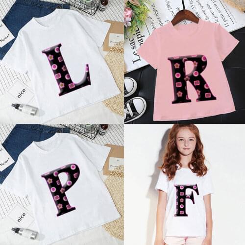 2021 Baby Girl T-Shirts Summer Fashion Short Sleeve Letters Graffiti Novelty Kids Clothes Boys T Shirt Kawaii Girls Tops Casual
