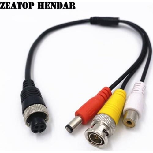 40Pcs M12 4Pin Aviation Head Female Plug to BNC + RCA + DC Extension Cable Adapter for CCTV Camera Security DVR Microphone Wire