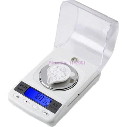 5pcs 50g x 0.001g Digital Jewelry Scales High Precision LCD Milligram Gram Counting Scale Diamond Scale Weight Balance