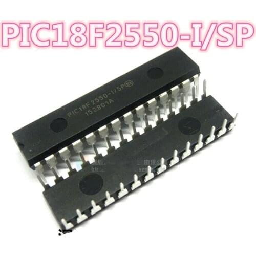 Free shipping: 10PCS PIC18F2550-I/SP PIC18F2550 18F2550-I/SP 18F2550 DIP28 8-bit microcontroller