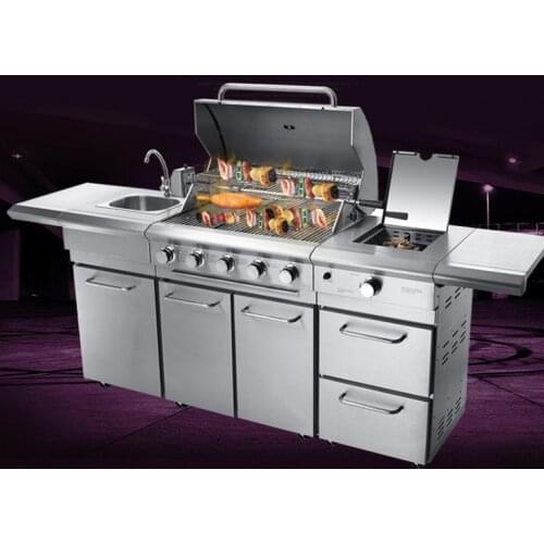 Free shipping Commercial&home gas BBQ grill,stainless steel 304 BBQ grill,Luxury BBQ grill,outdoor BBQ grill,dont rust BBQgrill