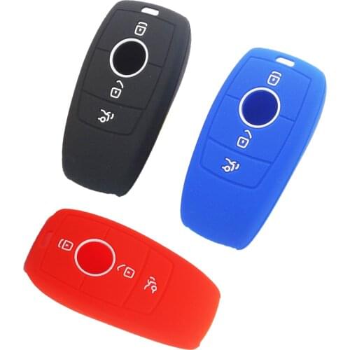 Bilchave 10pcs Remote Car Key Cover Case Silicone Set Shell 3BT For Mercedes Benz E Cupe 2019 W177 2017 E Class W213 Accessories