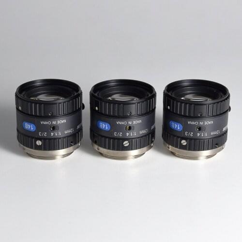 Used original computar M1214-MP2 fixed focus industrial lens 12mm 1:1.4