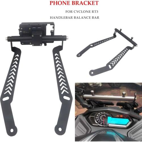 FOR CYCLONE RT3 RT 3 Expansion Stand Multifunction Crossbar Motorcycle Phone GPS Mount Navigation Bracket USB Wireless Charging