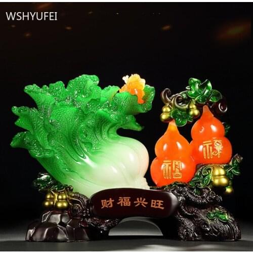 Feng Shui Resin Home Auspicious Ornaments Office Desktop Plant Sculpture Decoration Study Living Room Bogu Frame Decor Crafts