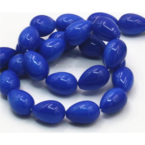 Hot Sale 9x13mm Ornaments Christmas Gifts Women Girls Imitation Blue Pearl Glass Loose DIY Beads Stones Jewelry Making Design