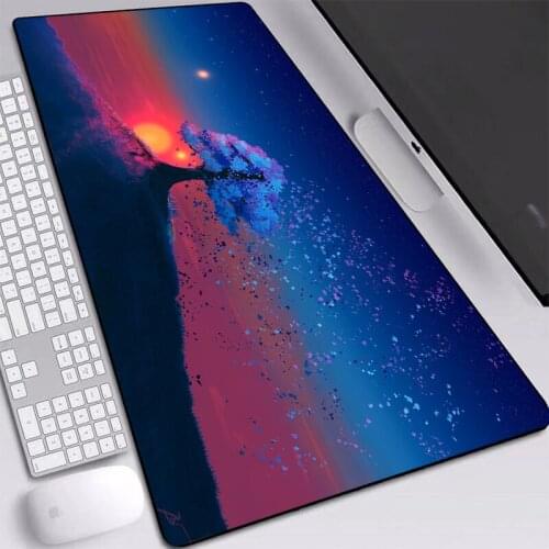 HD Wallpaper Printed Mouse Pad Gamer Accessories Non-slip Rubber Ordinary and RGB Glowing Simple Desk Pad for Gaming and Work