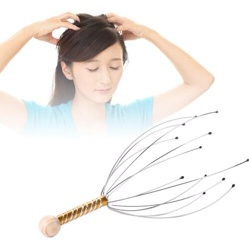 Stress Relief Relaxation Massage Tool Head Massager Steel Octopus Claw Scalp Portable Anti-Aging Body Skin Massager