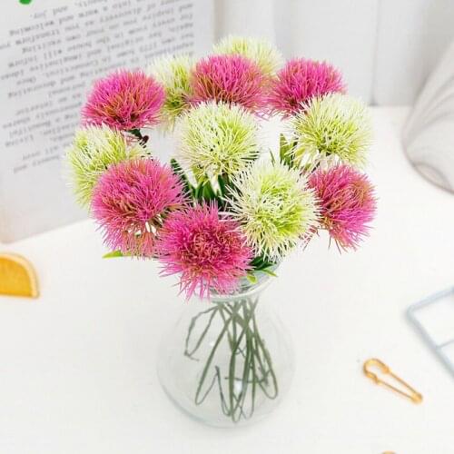 10pcs/lot Artificial Dandelion flowers Plastic Flower for Wedding Home Decoration Valentines Day Decor silk ball chrysanthemum