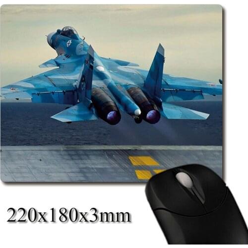 J-15 Flanker-D carrier-based fighter plane printed Heavy weaving anti-slip rubber pad office mouse pad Coaster Party favor gifts