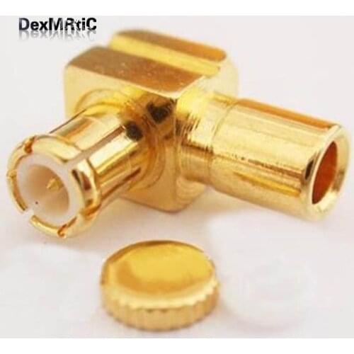 10pcs MCX male Right Angle RF coax Connector Solder For RG405.086" Cable Wholesale Fast Shipping