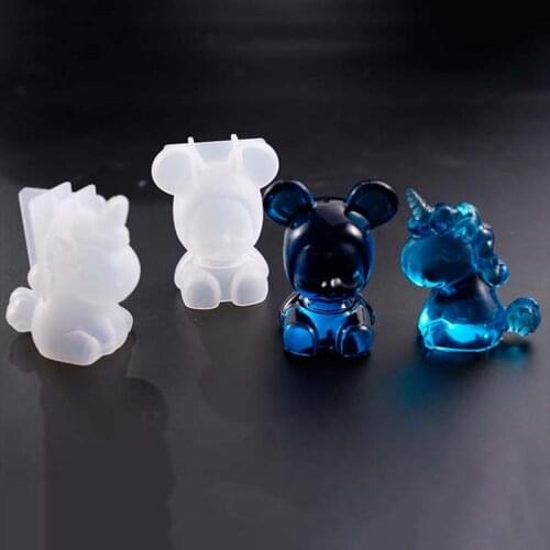Creative Unicorn Baby Shape Silicone Mold DIY Handcraft Jewelry Mould Practical Ornaments Soap Candle Making Mould Wax Molds