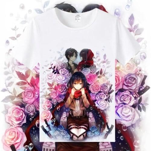 Attack on Titan Cosplay T Shirt Survey Corps Eren Jager Ackerman Summer T-Shirt Short Sleeve Cartoon Top Tee Costume