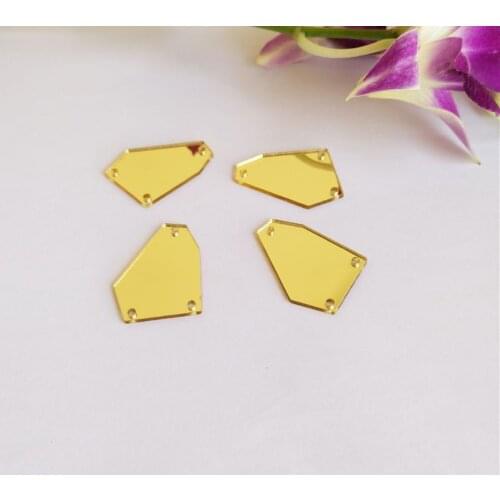 MEYA New Arrive Irregular Mirror Sew on Rhinestone, sew in mirror tiles,DIY Mirrored Rhinestones