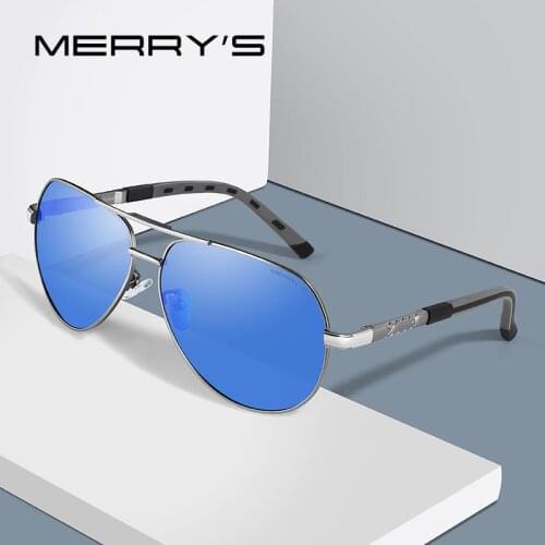 MERRYS Men Aluminum HD Polarized Pilot Classic Sunglasses Aviation Frame For Driving UV400 Protection S8725
