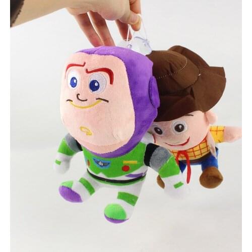 20cm Cartoon Toy Story Plush Pendants Woody Buzz Soft Stuffed Q Version Toys Doll